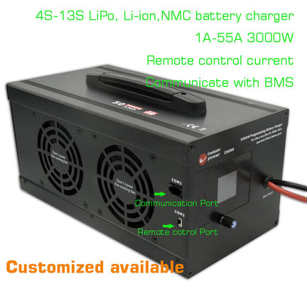 ODM 13S NMC Ли-ионное литийное батарейное зарядное устройство 12V 54,6V 3000W